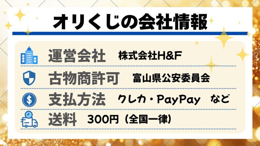 オリくじの会社概要と運営情報の画像
