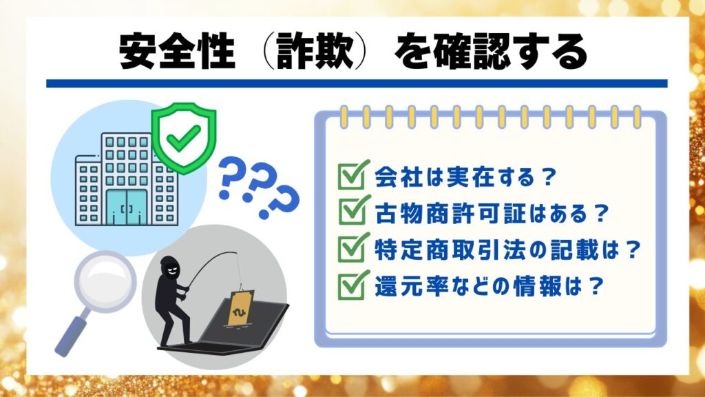 安全性（詐欺）を確認する