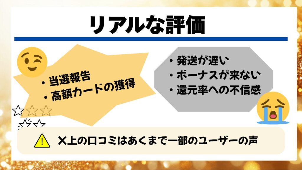 投稿内容から見えたリアルな評価