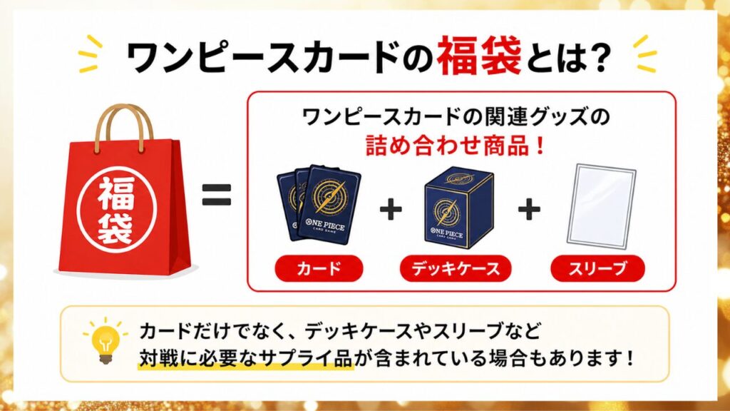 ワンピースカード福袋の内容と特徴を簡潔に示した画像