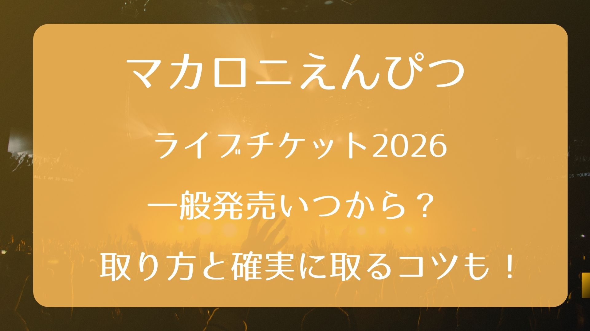 マカロニえんぴつアリーナツアー、ライブ仲間と語り合おう！